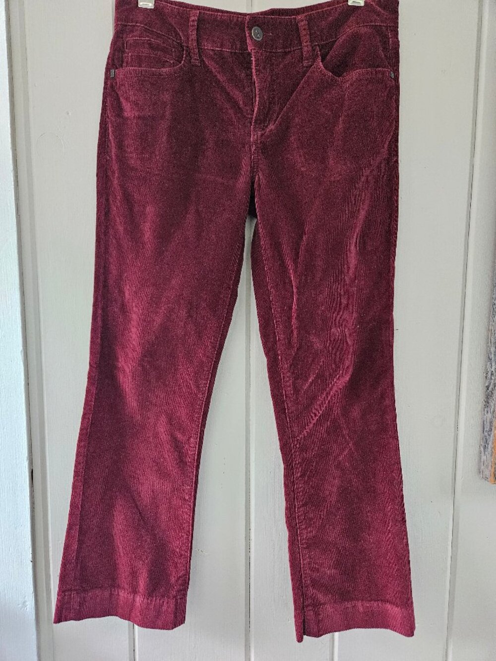 Anthropologie Pilcro & The Letterpress Stet Corduroy Pants Burgundy Red 28